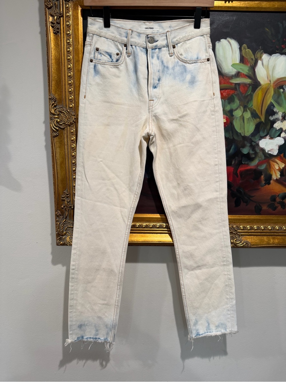 GRLFRND Karolina High Rise Skinny Jeans with Light Blue Wash